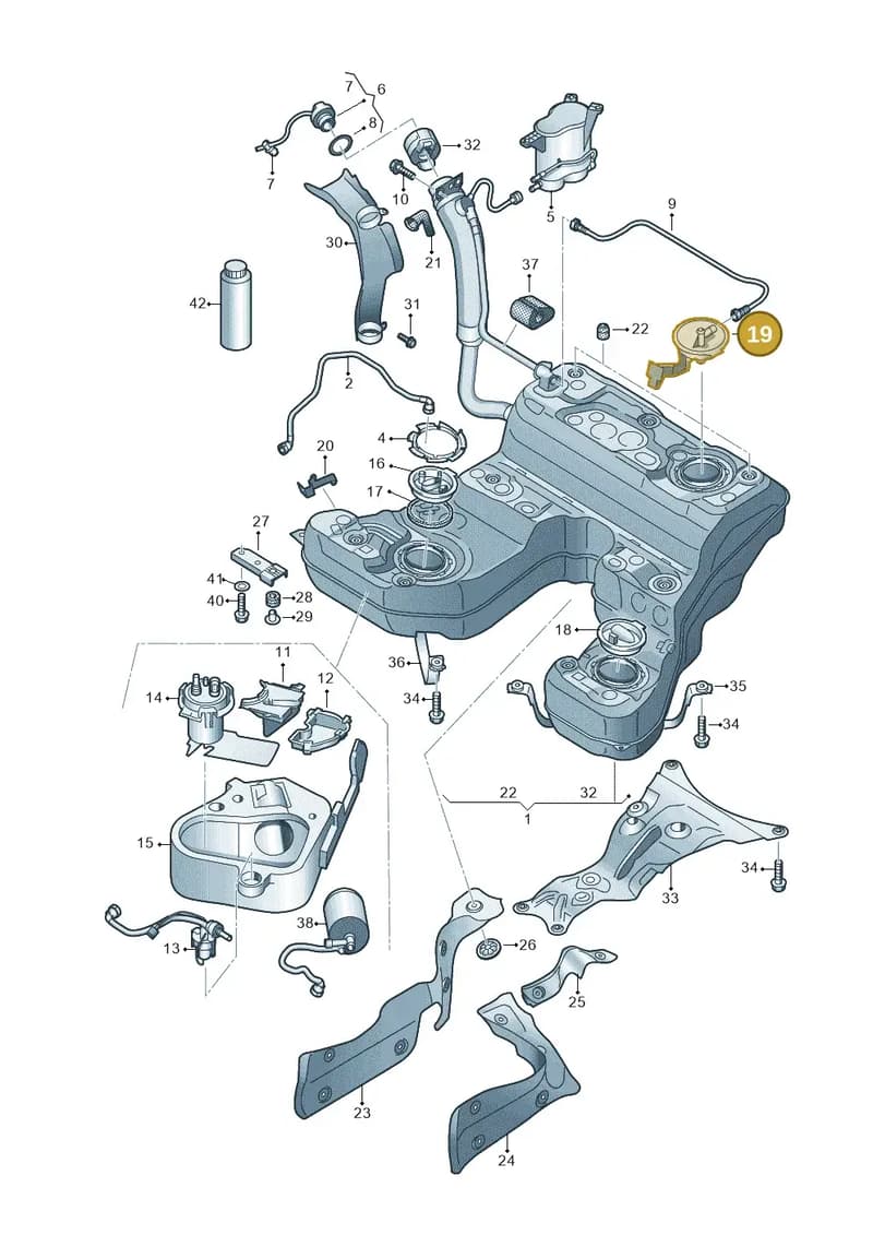 4H0201317R — Audi A8 (2013-2018) diagram 696201000, position 19