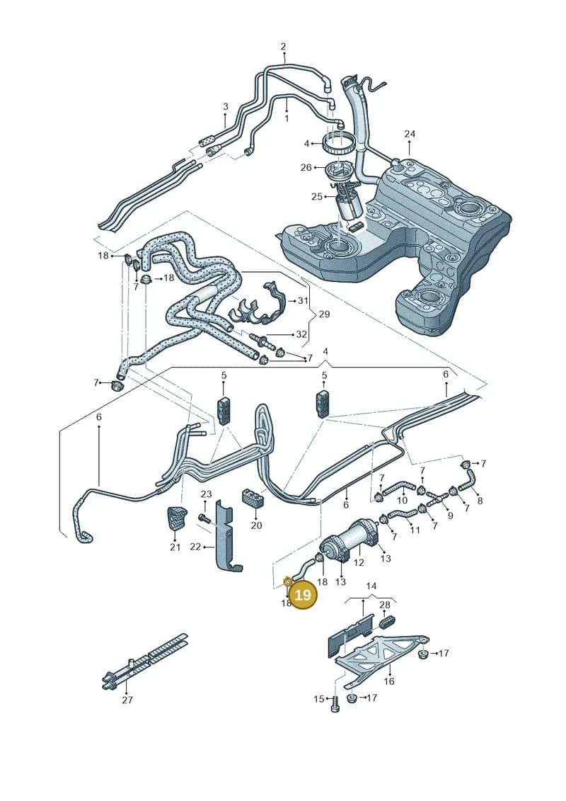 4H0201541K — Audi A8 (2013-2018) diagram 696201250, position 19