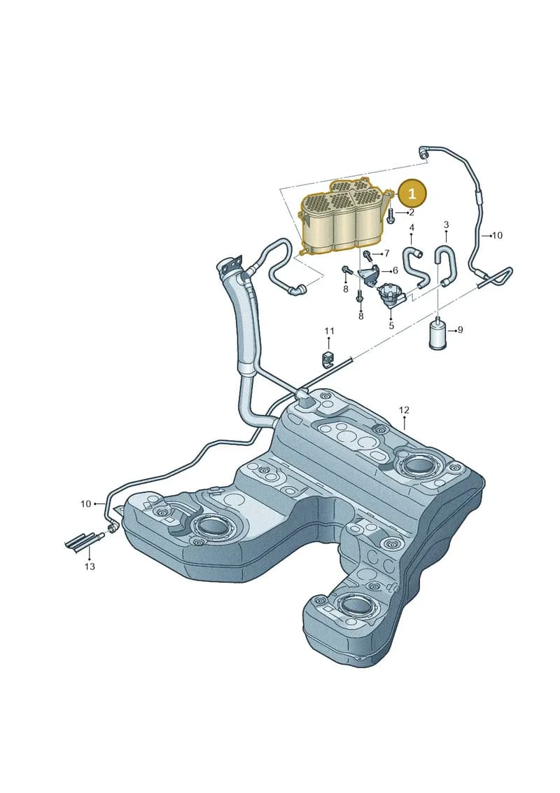 4H0201801A — Audi A8 (2013-2018) diagram 696201800, position 1