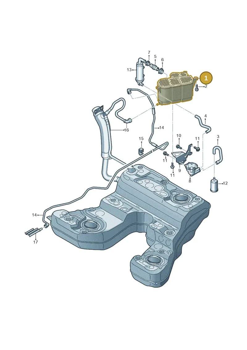 4H0201801A — Audi A8 (2013-2018) diagram 696201810, position 1