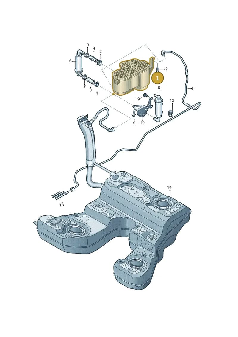 4H0201801A — Audi A8 (2013-2018) diagram 696201850, position 1