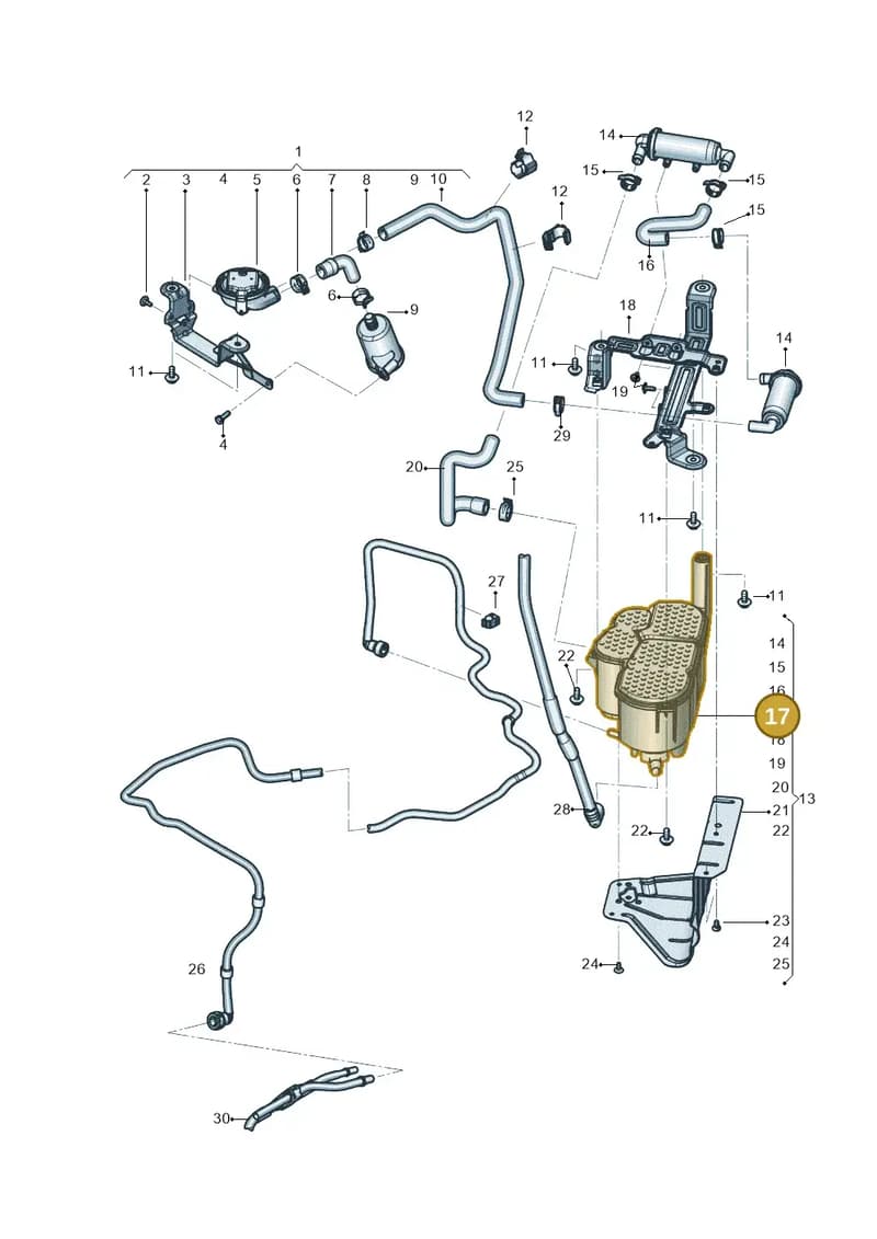 4H0201801A — Audi Q7 (2015-2025) diagram 819201700, position 17