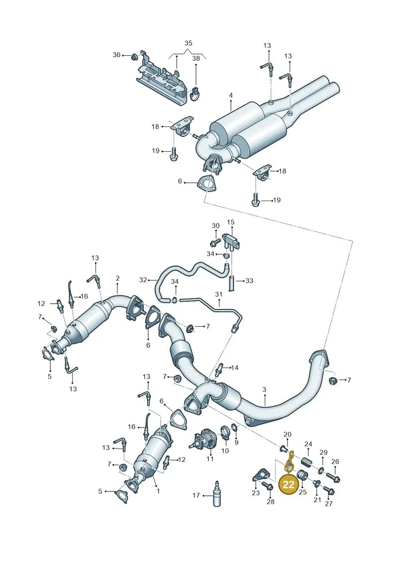 4H0253295A — Audi A8 (2013-2018) diagram 771253650, position 22