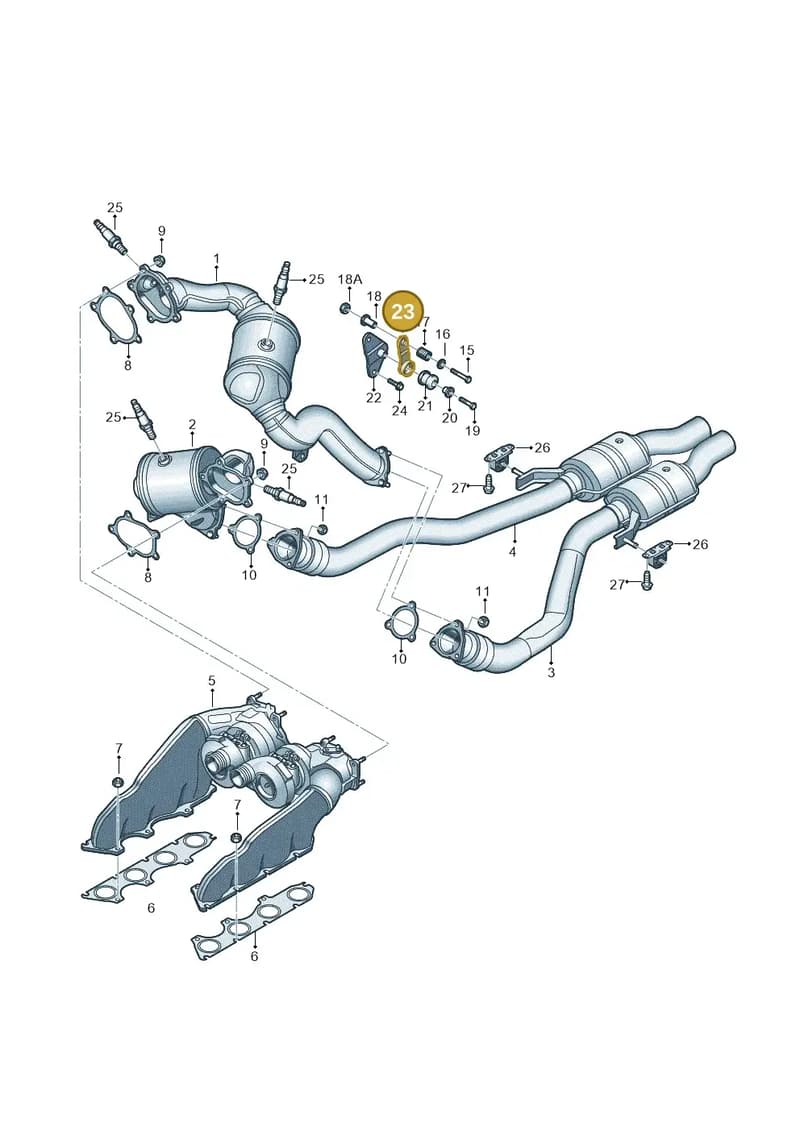 4H0253295A — Audi A8 (2013-2018) diagram 711253750, position 23