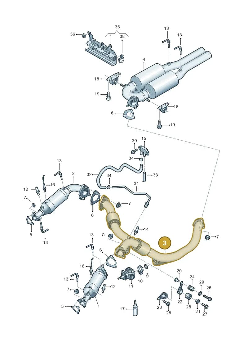 4H0253350AD — Audi A8 (2013-2018) diagram 771253650, position 3