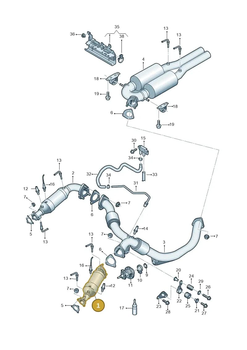 4H0254202EX — Audi A8 (2013-2018) diagram 771253650, position 1