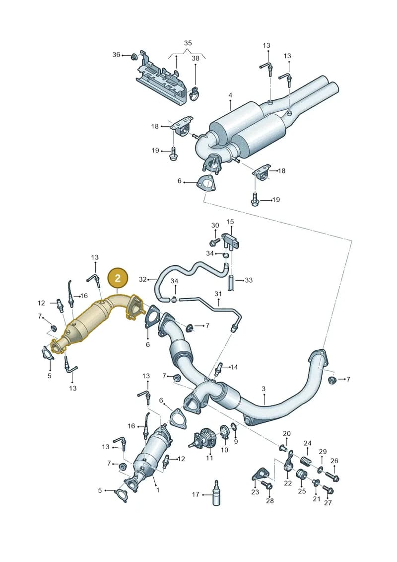 4H0254252CX — Audi A8 (2013-2018) diagram 771253650, position 2