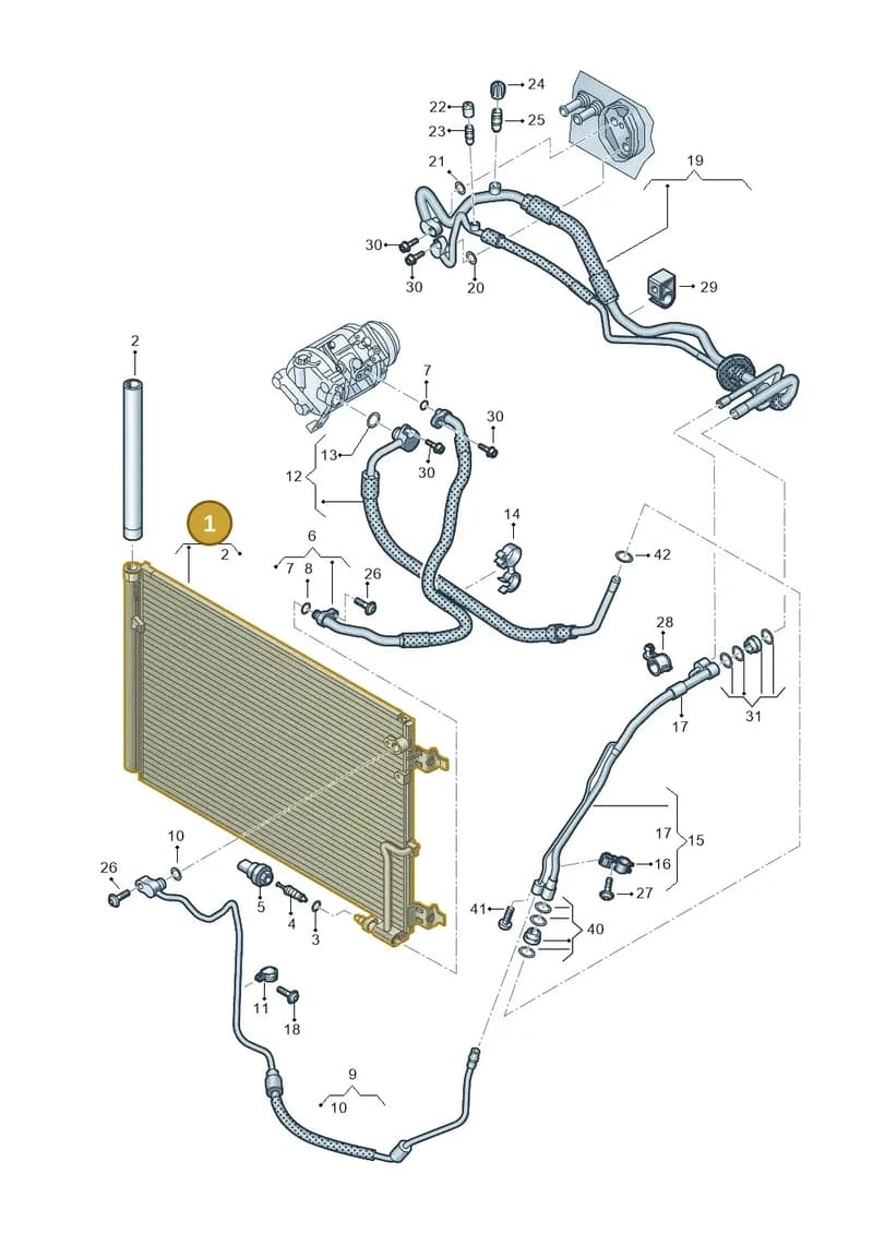 4H0260403K — Audi A8 (2013-2018) diagram 771260500, position 1