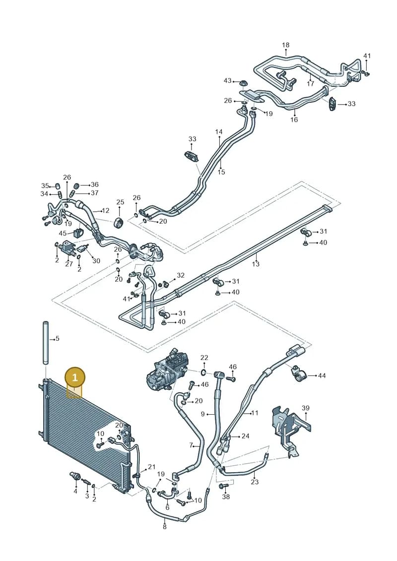 4H0260403L — Audi A8 (2013-2018) diagram 696260500, position 1