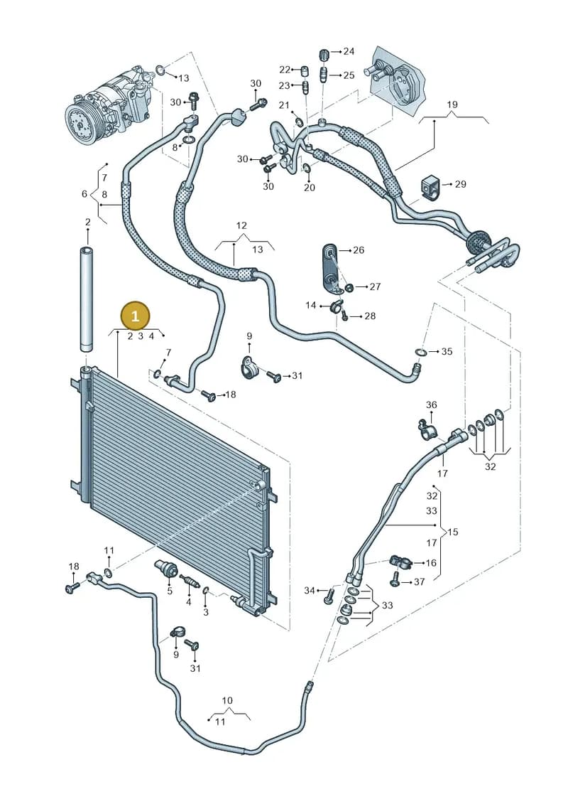4H0260403L — Audi A8 (2013-2018) diagram 771260550, position 1