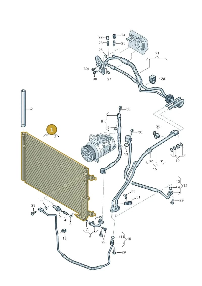4H0260403L — Audi A8 (2013-2018) diagram 771260700, position 1