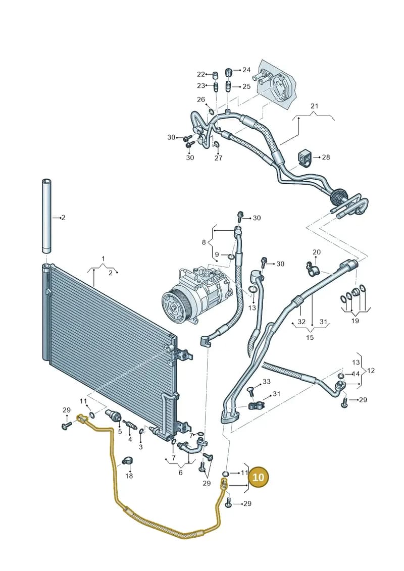 4H0260710AM — Audi A8 (2013-2018) diagram 771260700, position 10