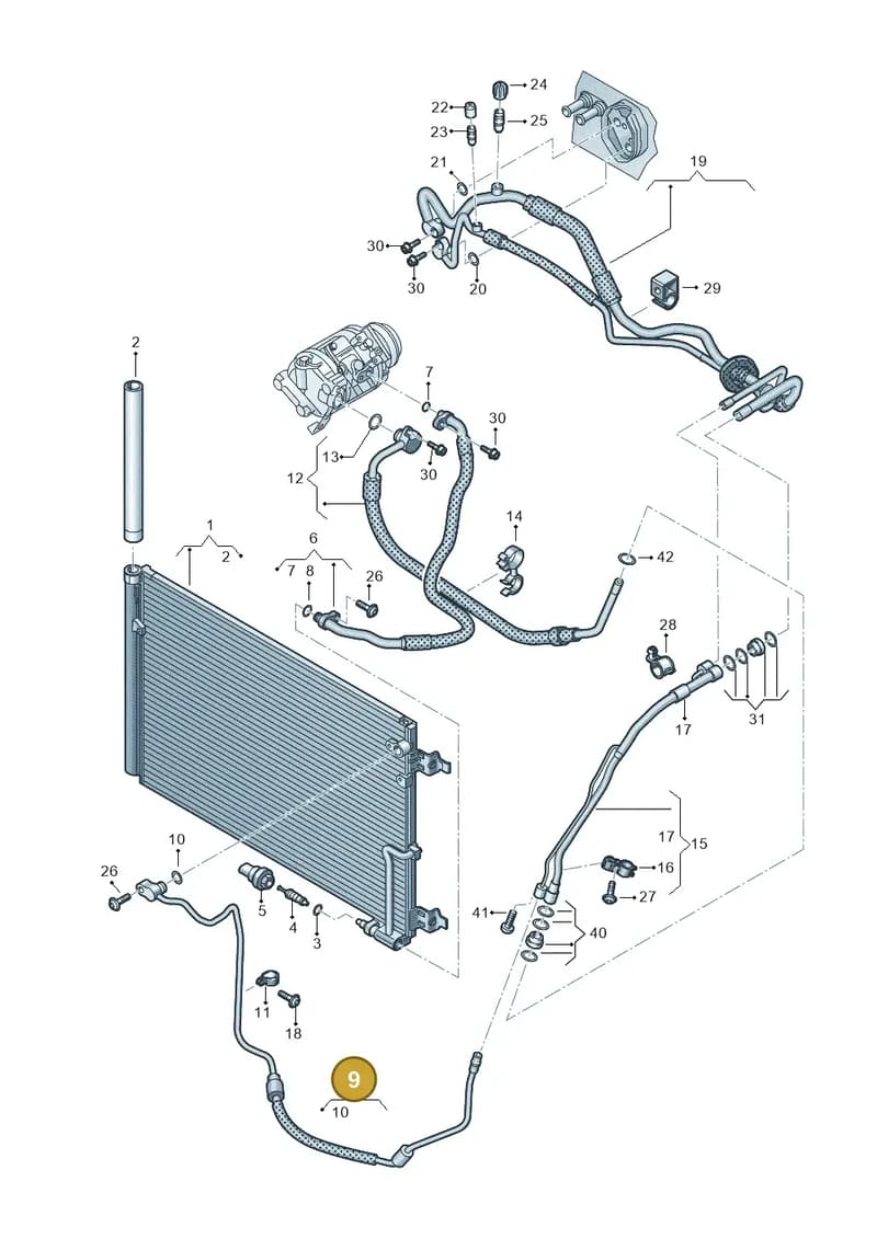 4H0260710AP — Audi A8 (2013-2018) diagram 771260500, position 9