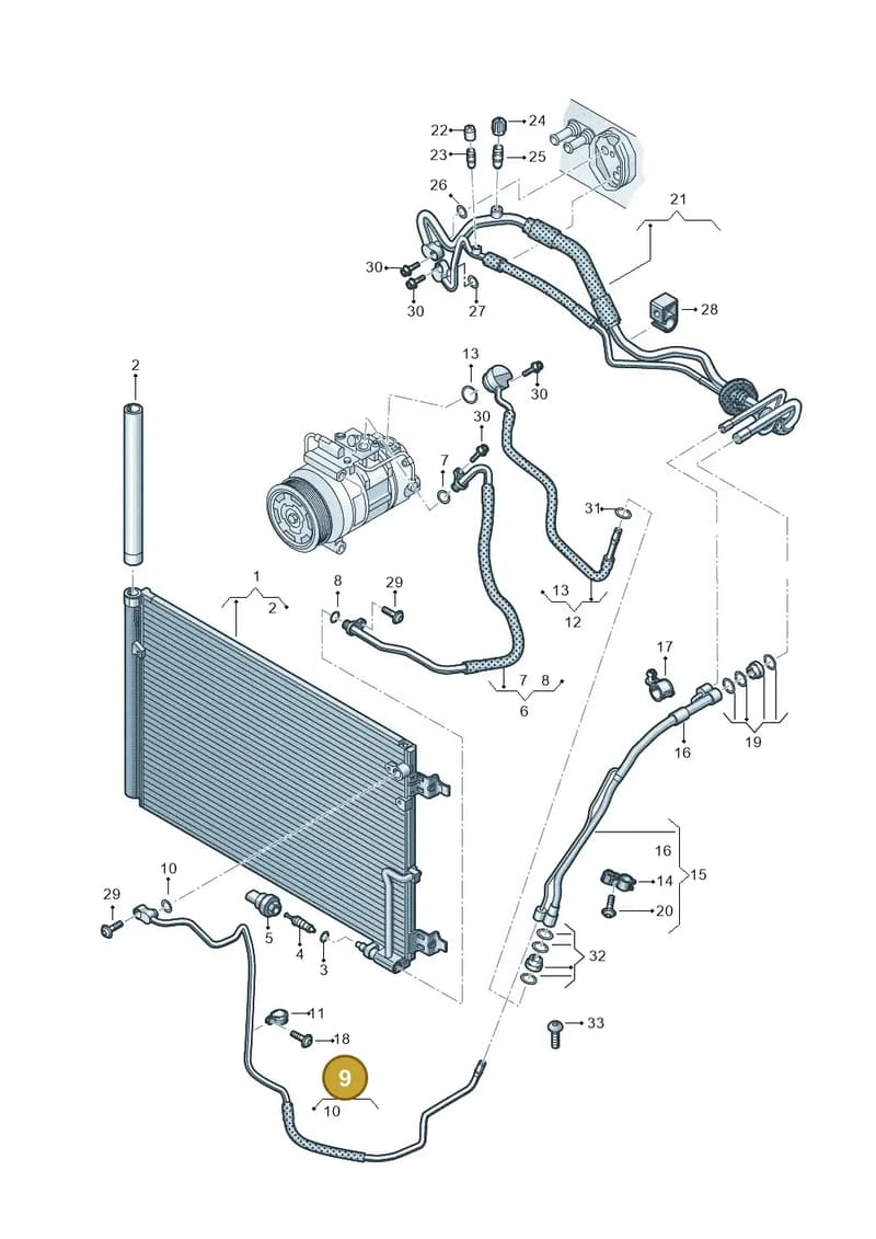 4H0260710AR — Audi A8 (2013-2018) diagram 771260650, position 9