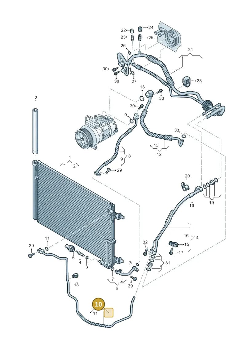 4H0260710AS — Audi A8 (2013-2018) diagram 771260400, position 10