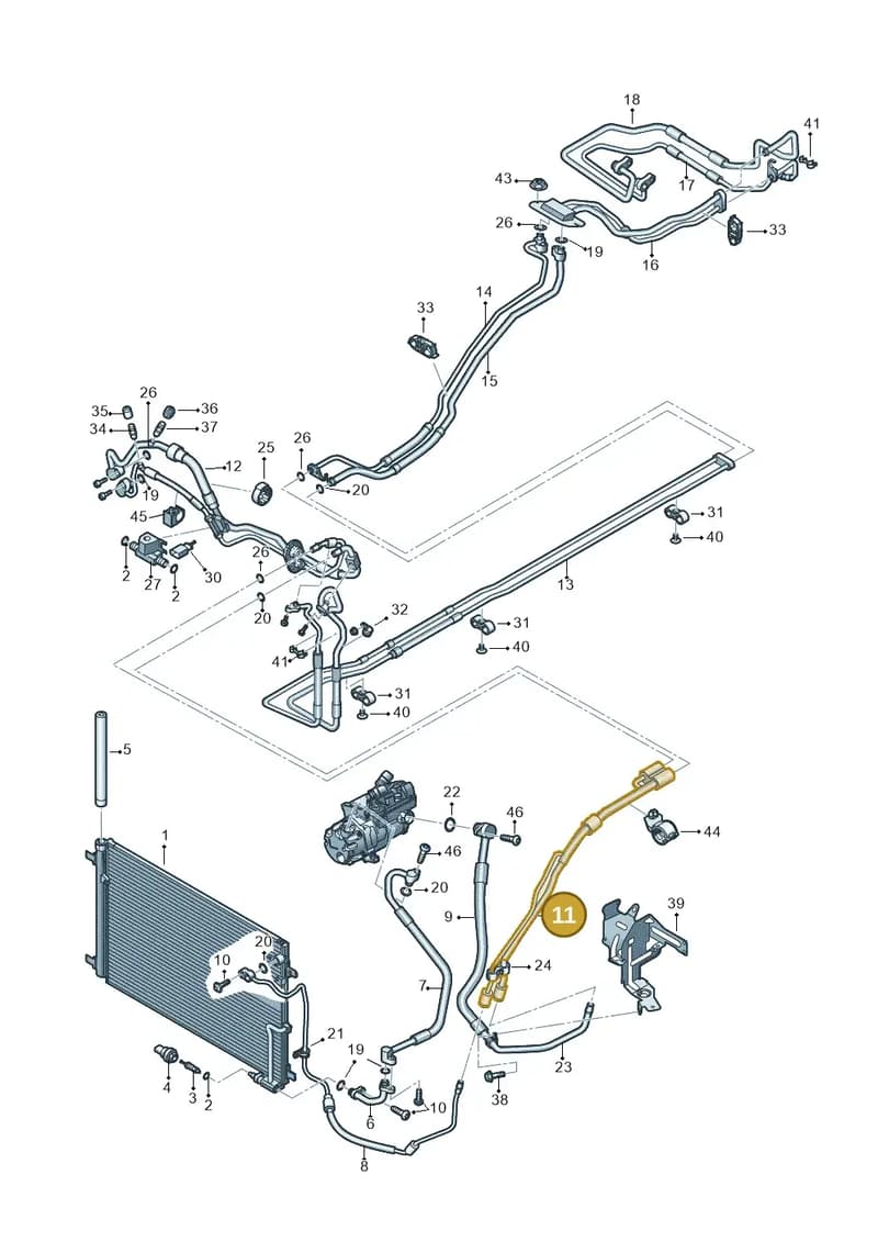 4H0260712M — Audi A8 (2013-2018) diagram 696260500, position 11