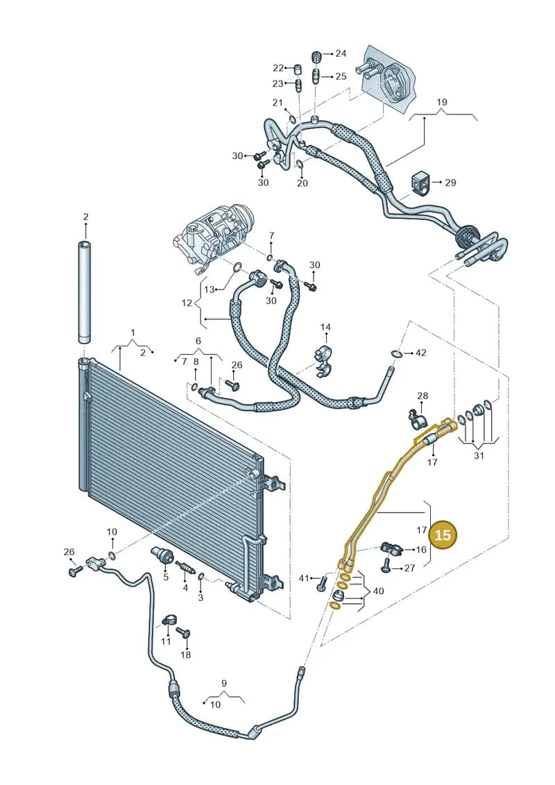 4H0260712M — Audi A8 (2013-2018) diagram 771260500, position 15