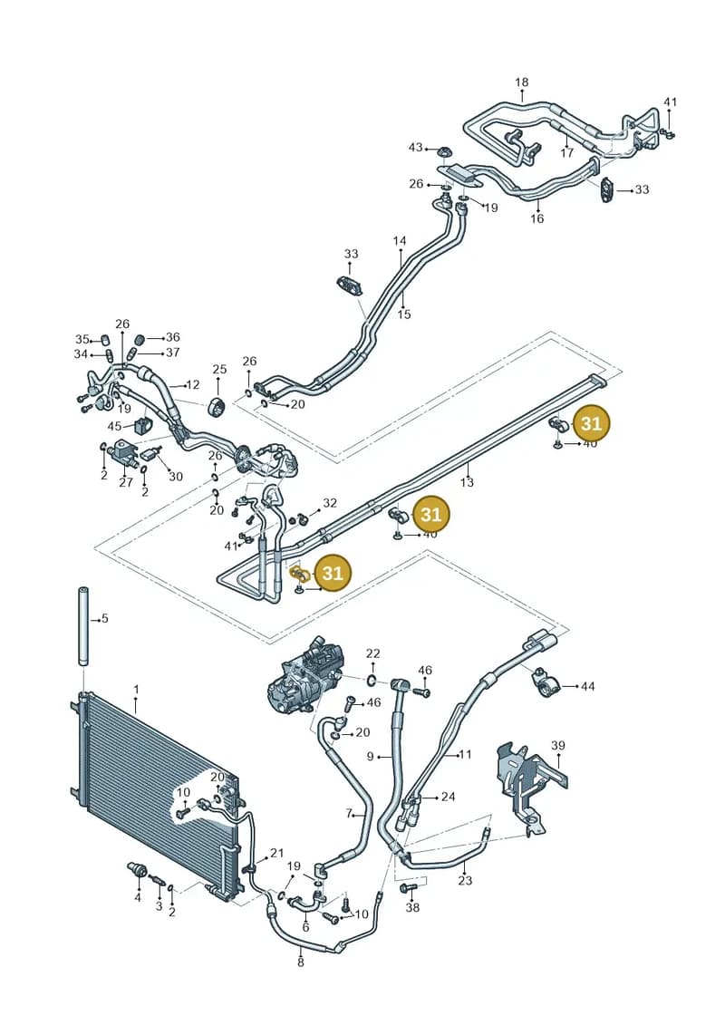 4H0260759B — Audi A8 (2013-2018) diagram 696260500, position 31
