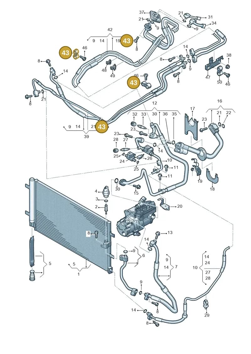 4H0260759B — Audi A6 2.0 tdi (2010-2015) diagram 717260450, position 43