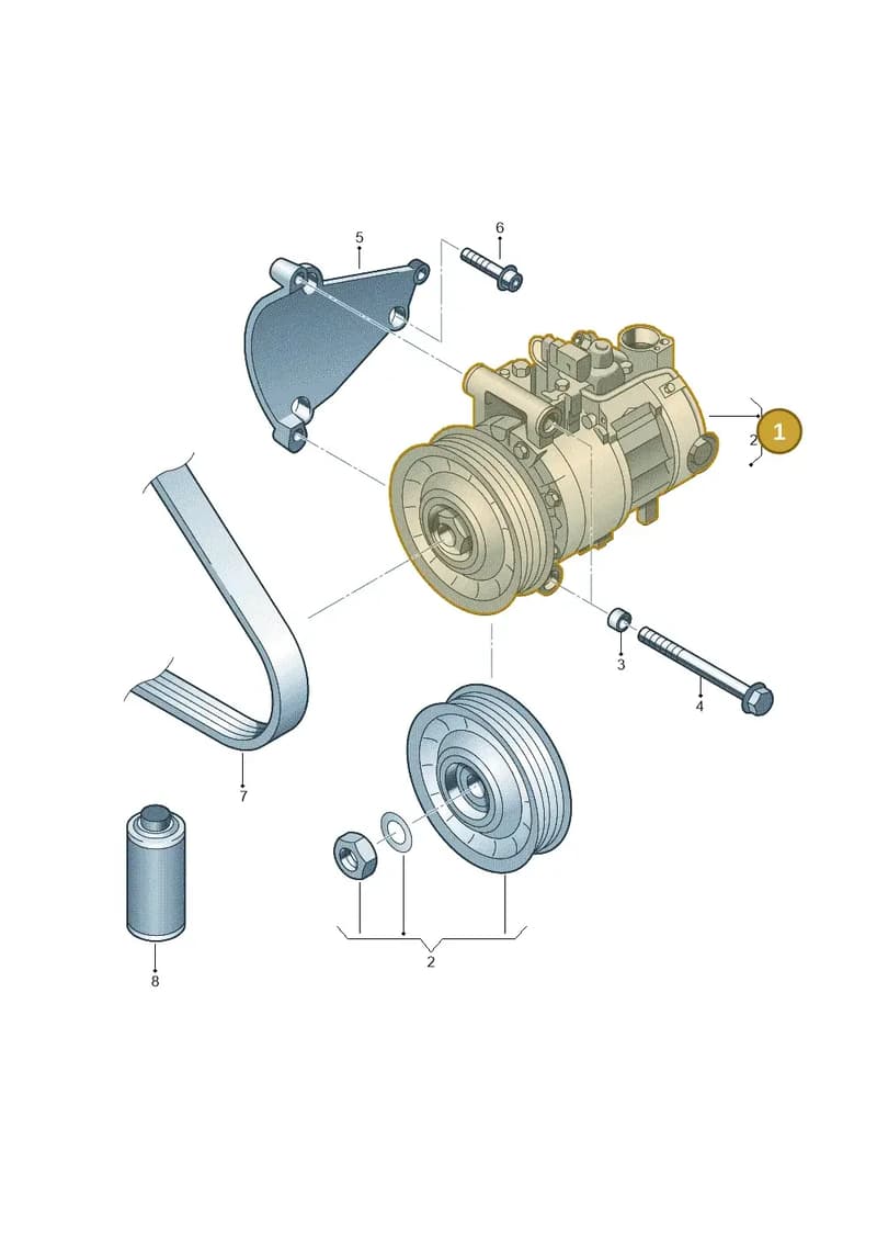 4H0260805 — Audi A8L qu. 3.0 TDI (2009-2014) diagram 620260200, position 1