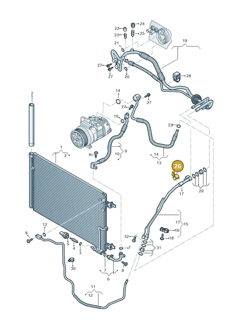 4H0260835C — Audi A8 (2013-2018) diagram 771260450, position 26
