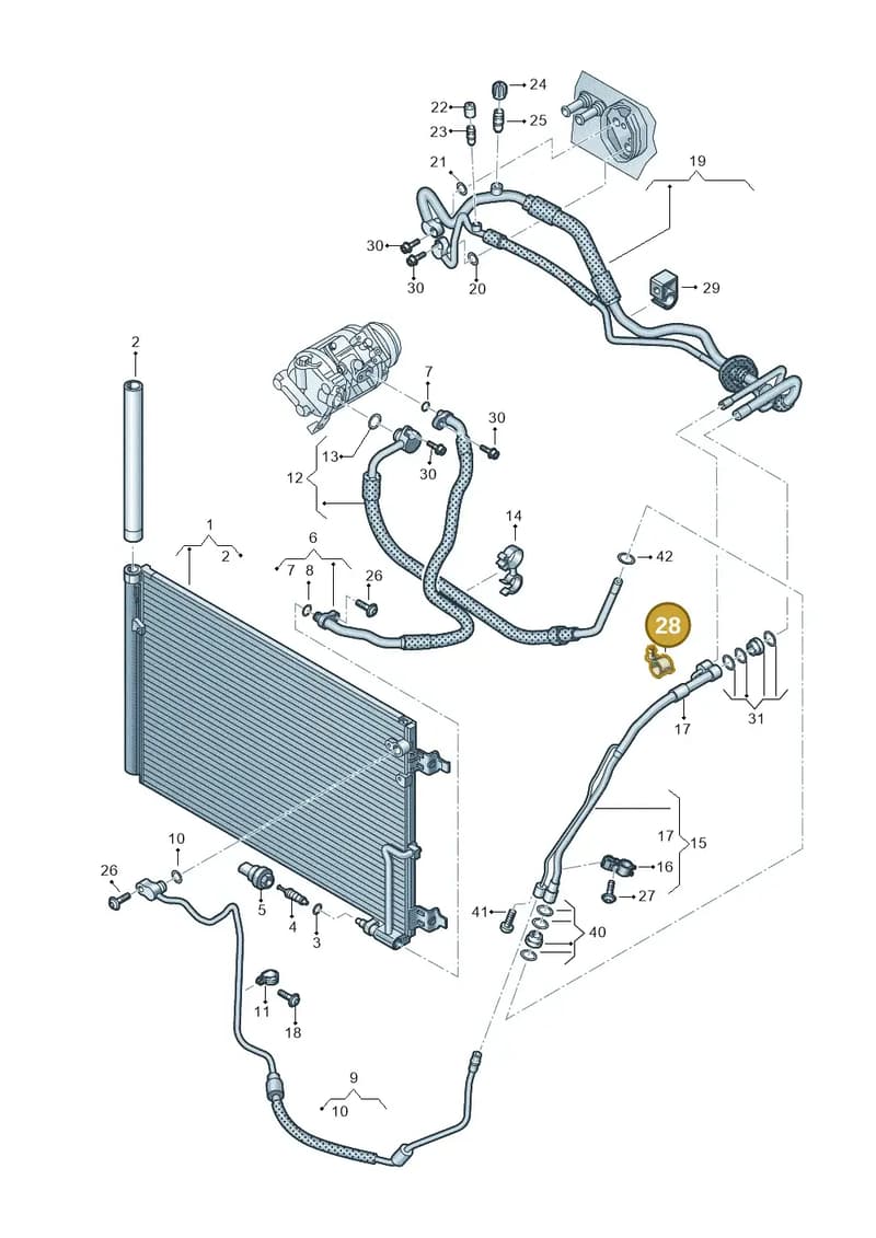 4H0260835C — Audi A8 (2013-2018) diagram 771260500, position 28