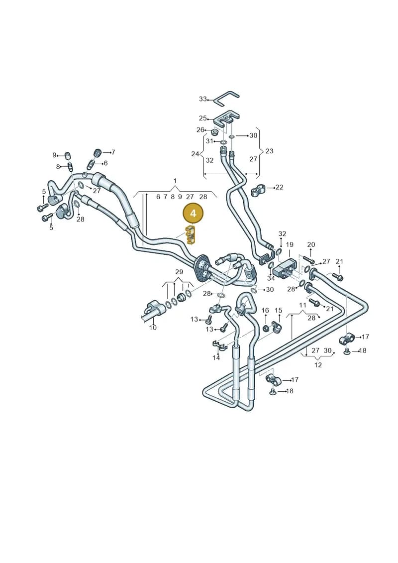 4H0260913 — Audi A8L qu. 3.0 TDI (2009-2014) diagram 696260450, position 4