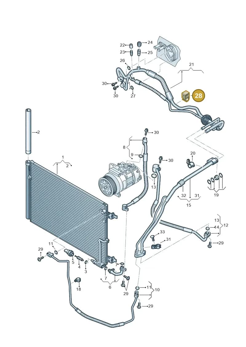 4H0260913 — Audi A8 (2013-2018) diagram 771260700, position 28