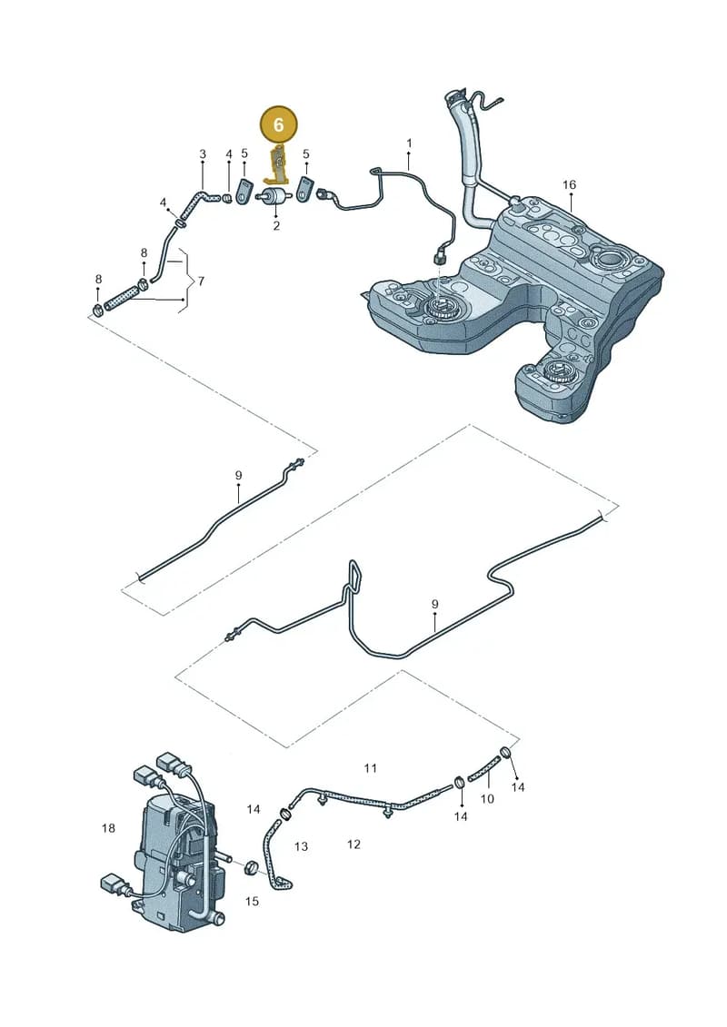 4H0261165 — Audi A8 (2013-2018) diagram 696261300, position 6