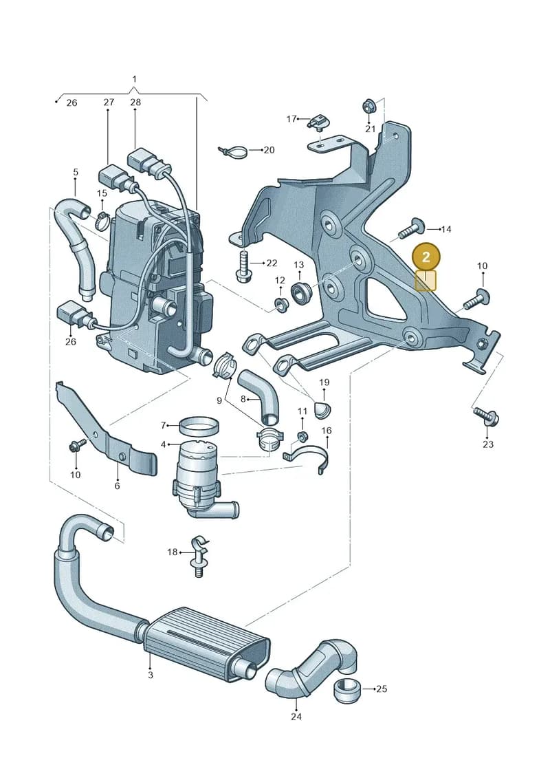 4H0265335C — Audi A8 (2013-2018) diagram 696261000, position 2