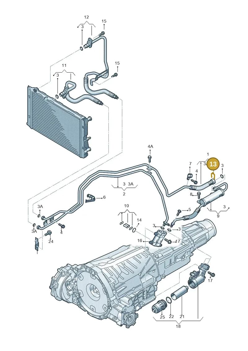 4H0317841F — Audi Q5 qu. 2.0 TDI (2008-2012) diagram 647317550, position 13