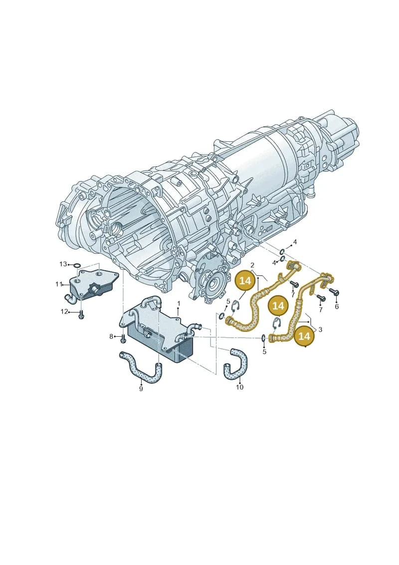 4H0317841F — Audi A7 Sportback (2014-2018) diagram 696317500, position 14