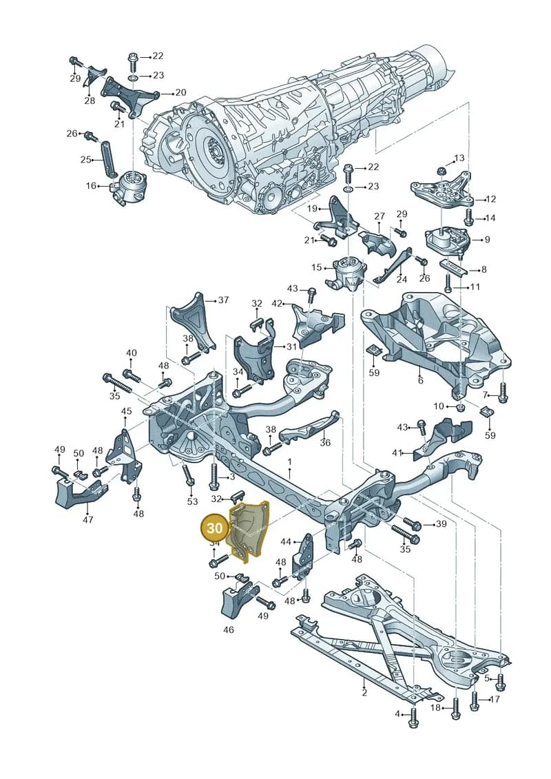 4H0399059E — Audi A8 (2013-2018) diagram 771399900, position 30