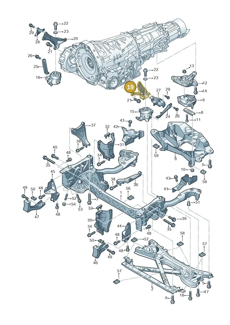 4H0399113E — Audi A8 (2013-2018) diagram 696399750, position 19