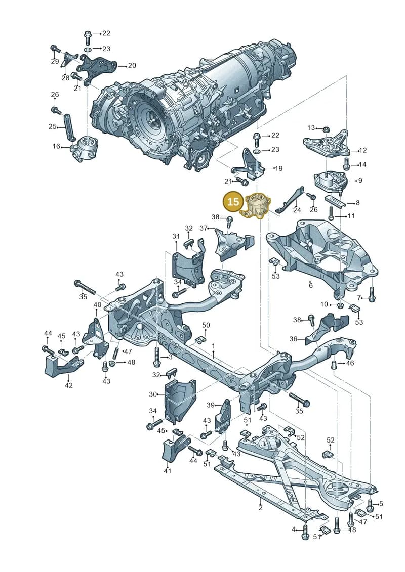 4H0399151AS — Audi A8 (2013-2018) diagram 696399620, position 15