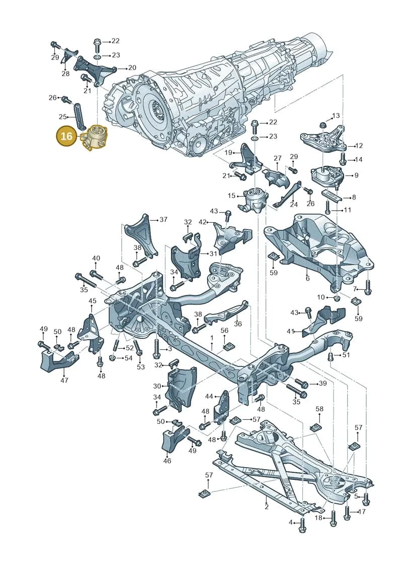 4H0399152BA — Audi A8 (2013-2018) diagram 696399750, position 16