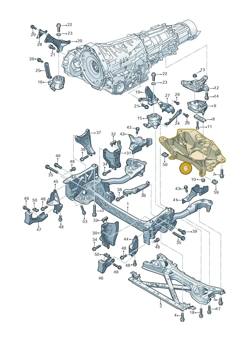 4H0399263AC — Audi A8 (2013-2018) diagram 771399900, position 6