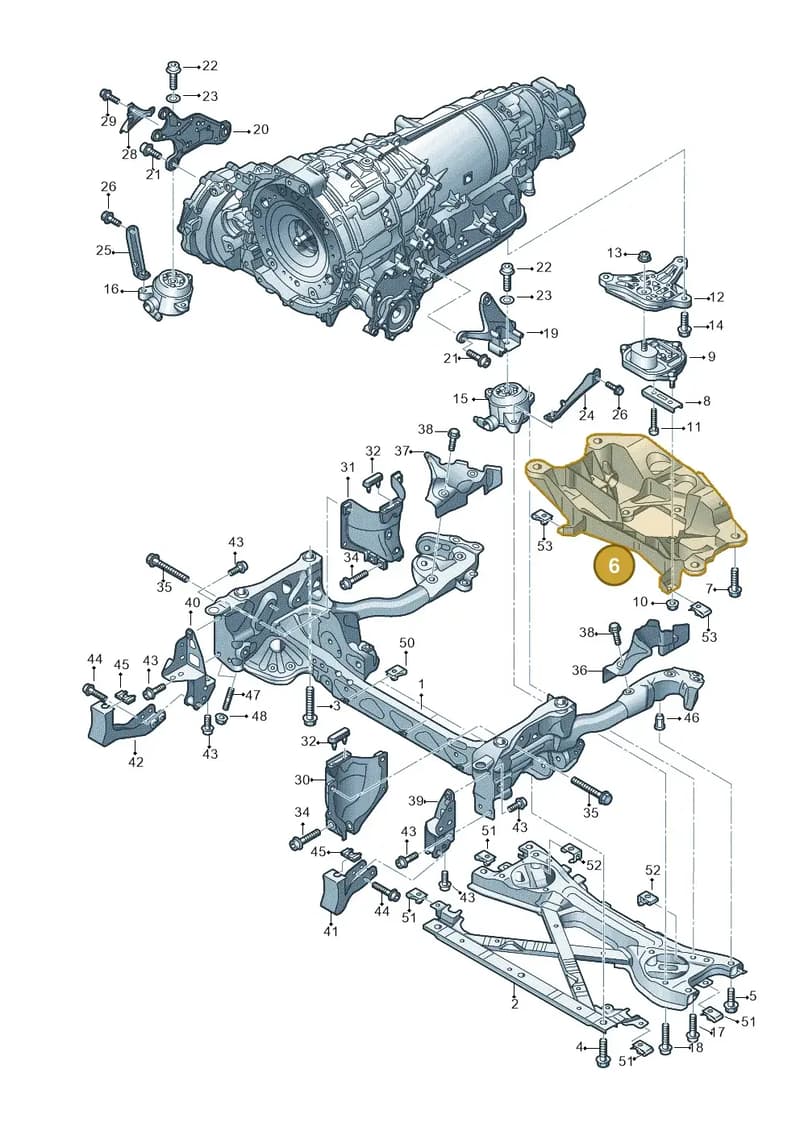4H0399263AC — Audi A8 (2013-2018) diagram 696399620, position 6