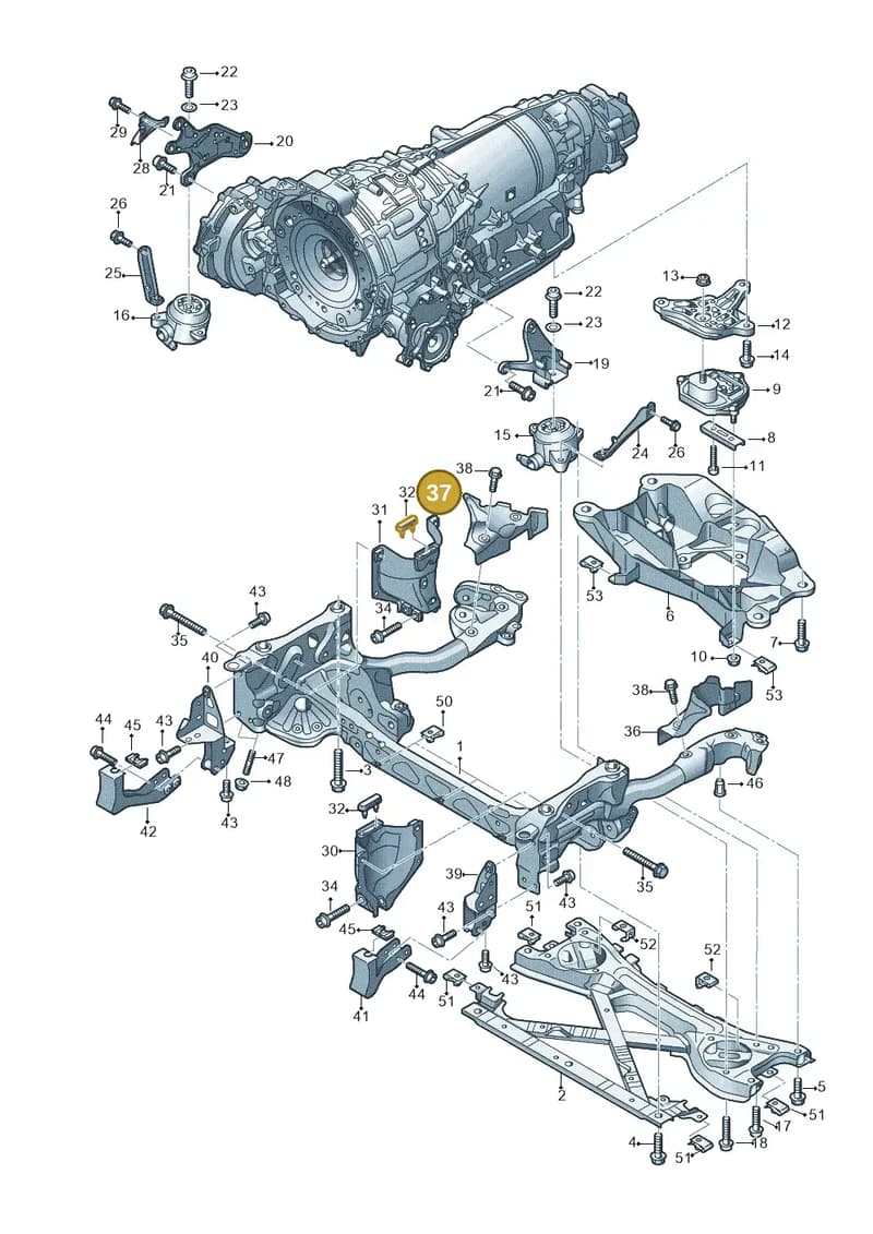4H0399300A — Audi A8 (2013-2018) diagram 696399620, position 37