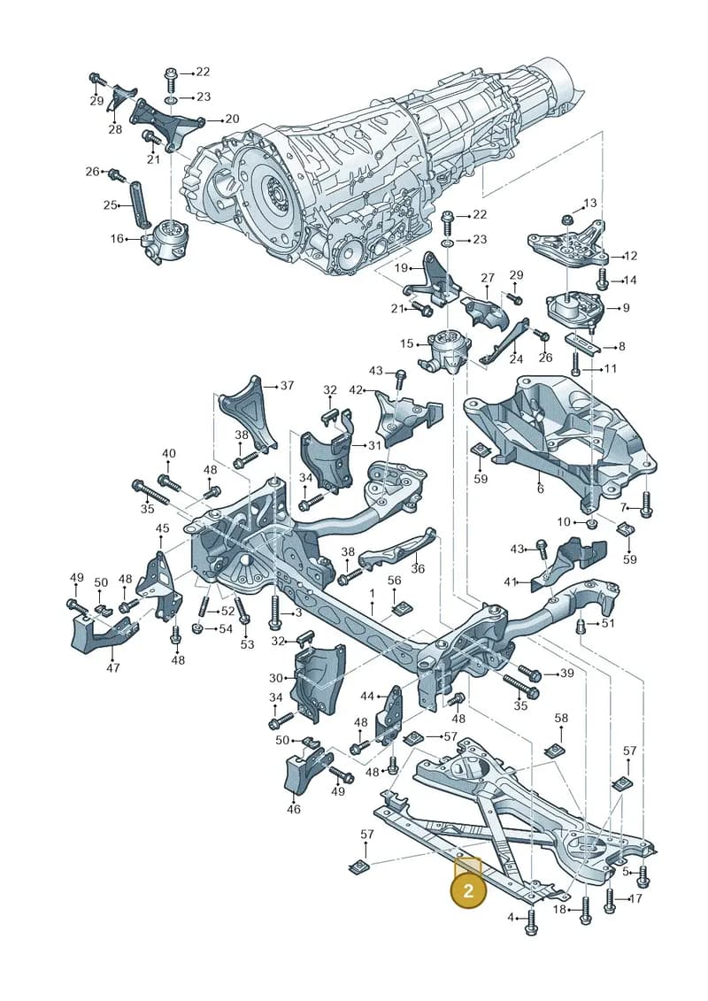 4H0399345Q — Audi A8 (2013-2018) diagram 696399750, position 2