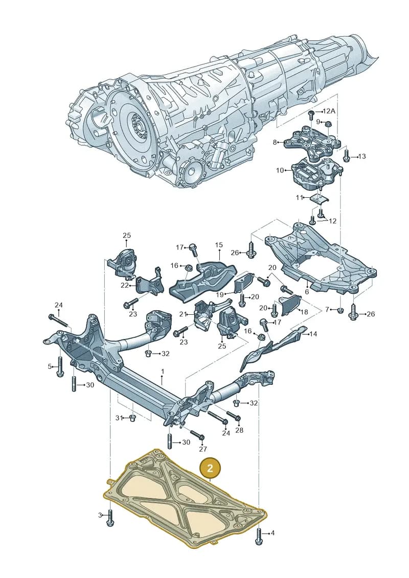 4H0399345Q — Audi A7 Sportback (2014-2018) diagram 711399770, position 2