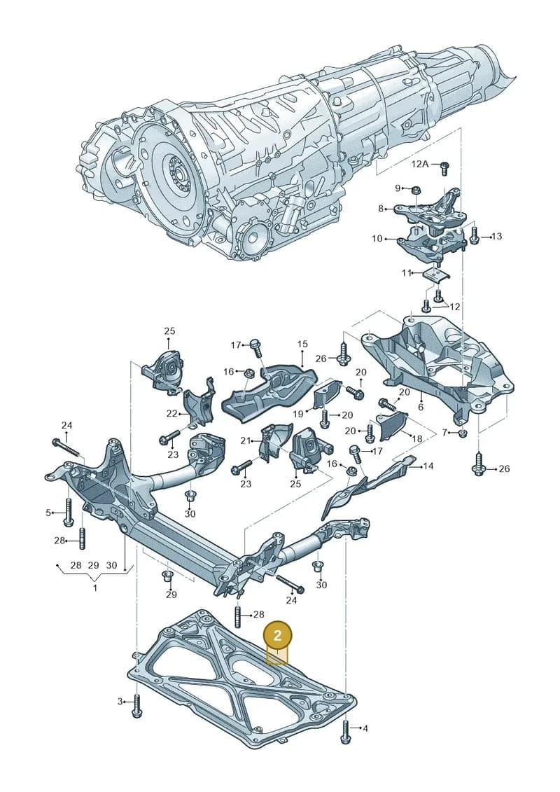 4H0399345Q — Audi A7 Sportback (2014-2018) diagram 711399750, position 2