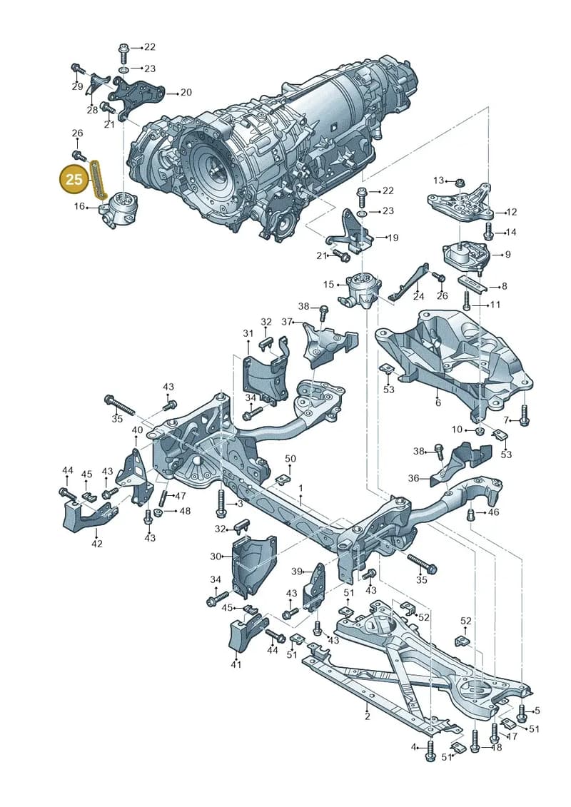 4H0399404E — Audi A8 (2013-2018) diagram 696399620, position 25