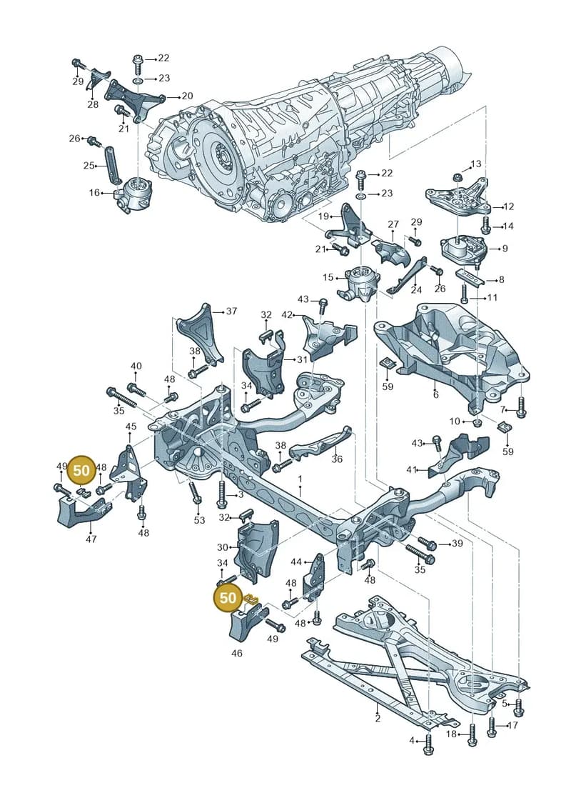 4H0399445A — Audi A8 (2013-2018) diagram 771399900, position 50