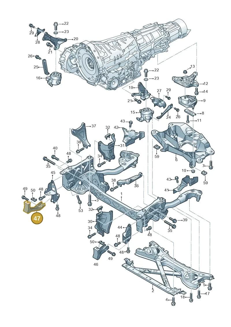 4H0399644B — Audi A8 (2013-2018) diagram 771399900, position 47