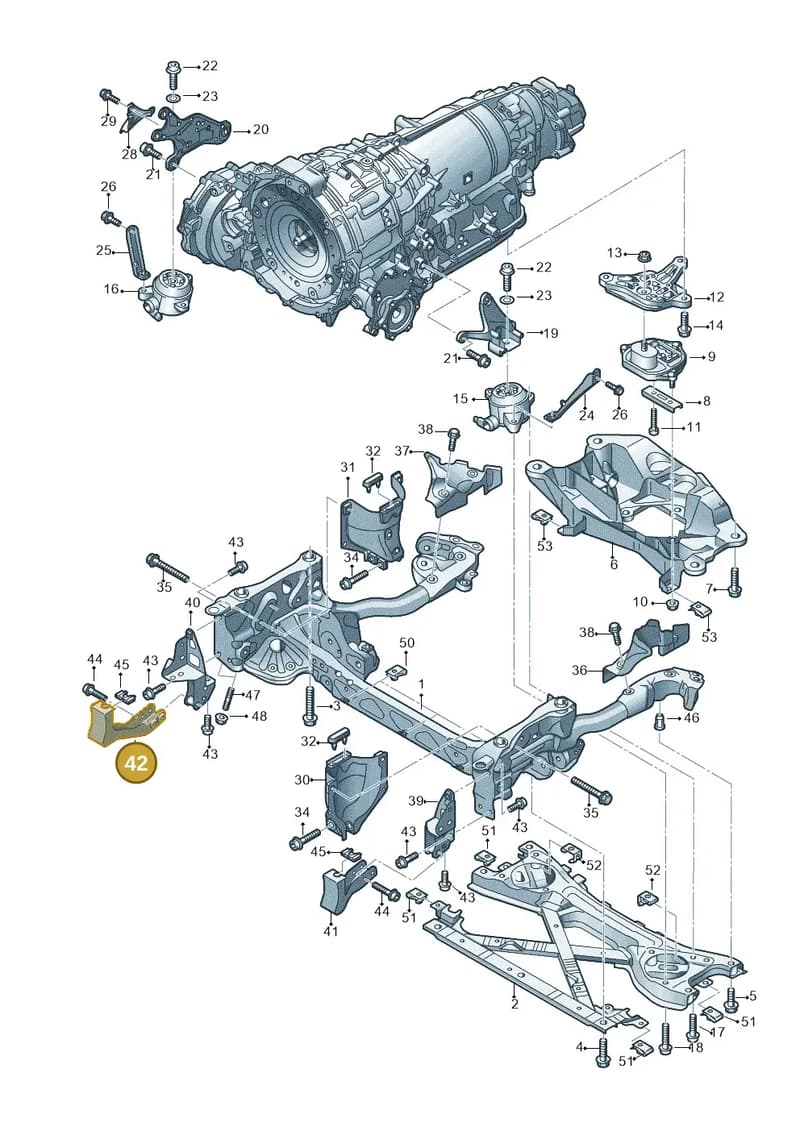 4H0399644B — Audi A8 (2013-2018) diagram 696399620, position 42