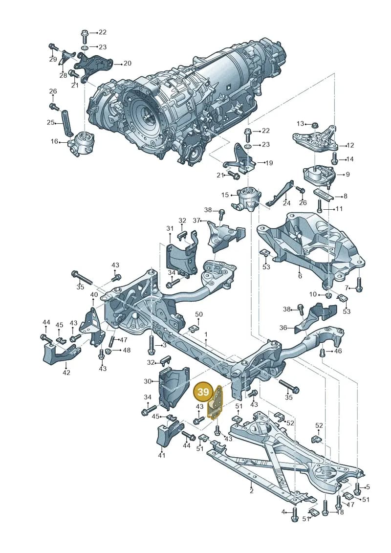 4H0399655B — Audi A8 (2013-2018) diagram 696399620, position 39