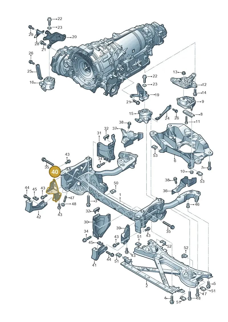 4H0399656B — Audi A8 (2013-2018) diagram 696399620, position 40