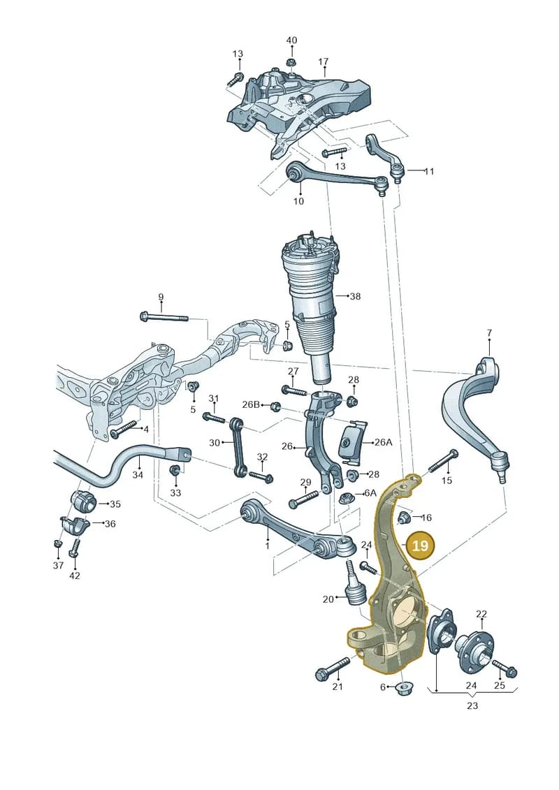 4H0407254L — Audi A8 (2013-2018) diagram 771407000, position 19
