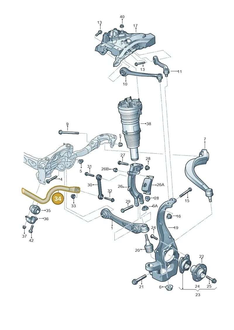 4H0411309 — Audi A8 (2013-2018) diagram 771407000, position 34